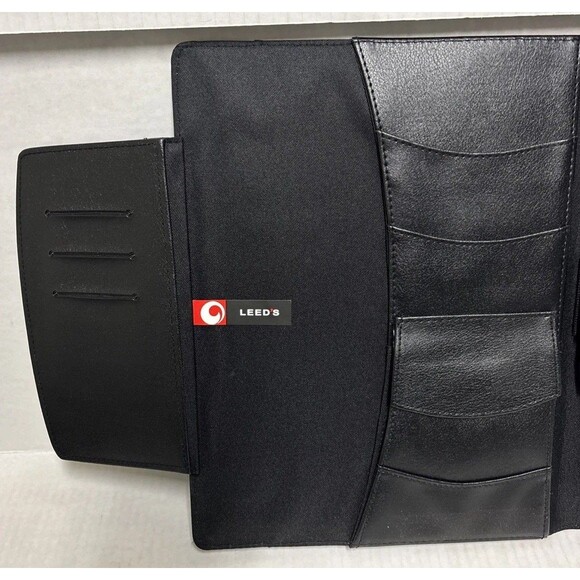 Black Faux Leather Targets Of Excellence Pad Folio Holds 8.5” X 11” Notepad - Picture 6 of 7